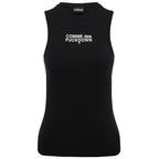 Comme Des Fuckdown Black Cotton Women Tank Top