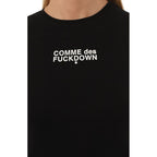 Comme Des Fuckdown Black Cotton Women Tank Top