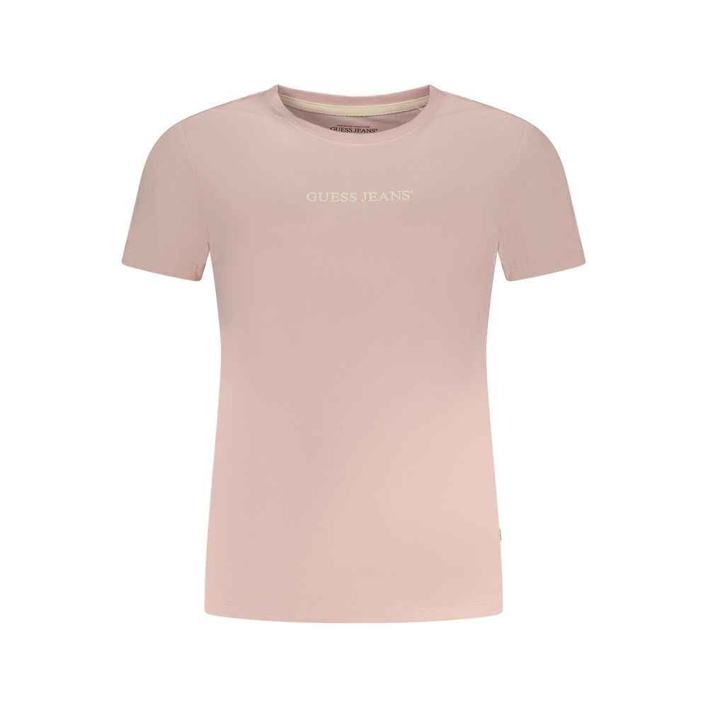 Guess Jeans Pink Cotton T-Shirt