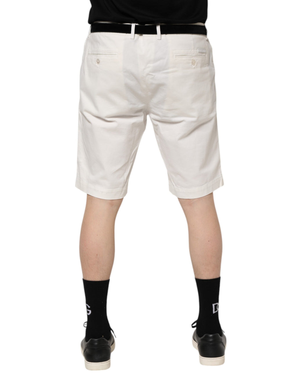 Dolce & Gabbana White Chinos Cotton Stretch Men Casual Shorts