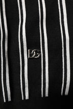 Dolce & Gabbana Black White Stripes Collared Polo T-shirt