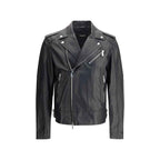 Dsquared² Black Calf Leather Bos Taurus Biker Jacket
