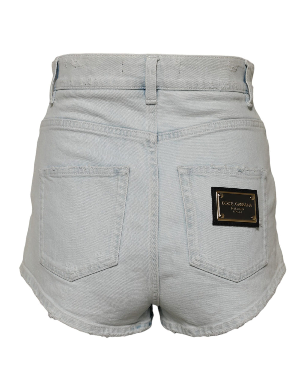 Dolce & Gabbana Light Blue Washed Denim Cotton Hot Pants Shorts