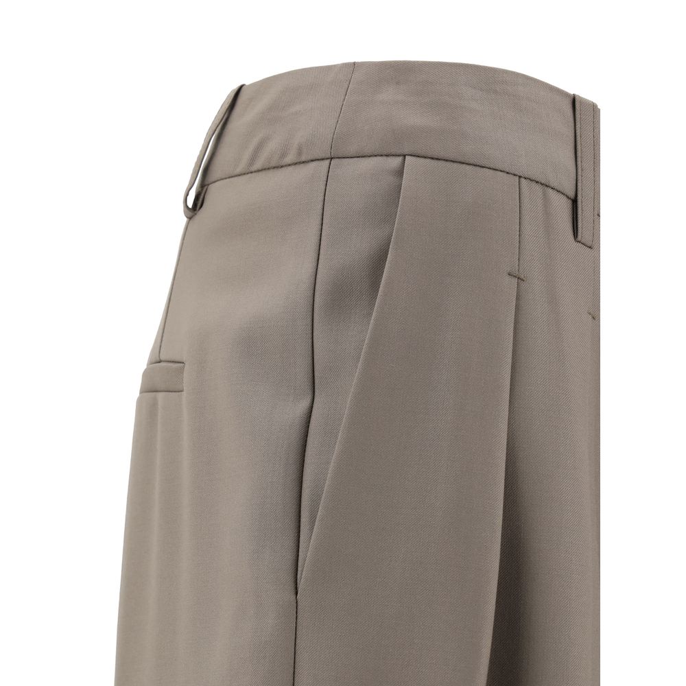 Loulou De Saison Bicolor Fleece Wool Flared Pants