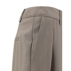 Loulou De Saison Bicolor Fleece Wool Flared Pants