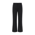True Royal Black Cotton Flared Pants