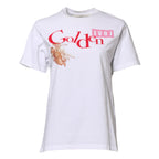 Golden Goose White Printed Round Neck T-shirt