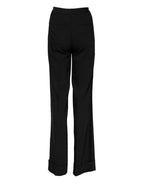 Dolce & Gabbana Black Wool High Waist Flared Pants