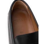 Bally Black Leather Moccassin