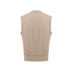 Gran Sasso Beige Cotton Sleveless Jacket