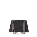 Balenciaga Black Fabric And Leather Shoulder Bag