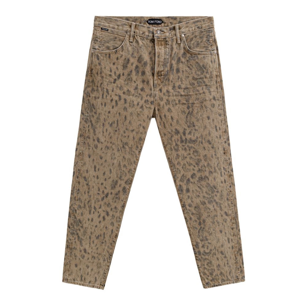 Tom Ford Beige Cotton Tapered Jeans