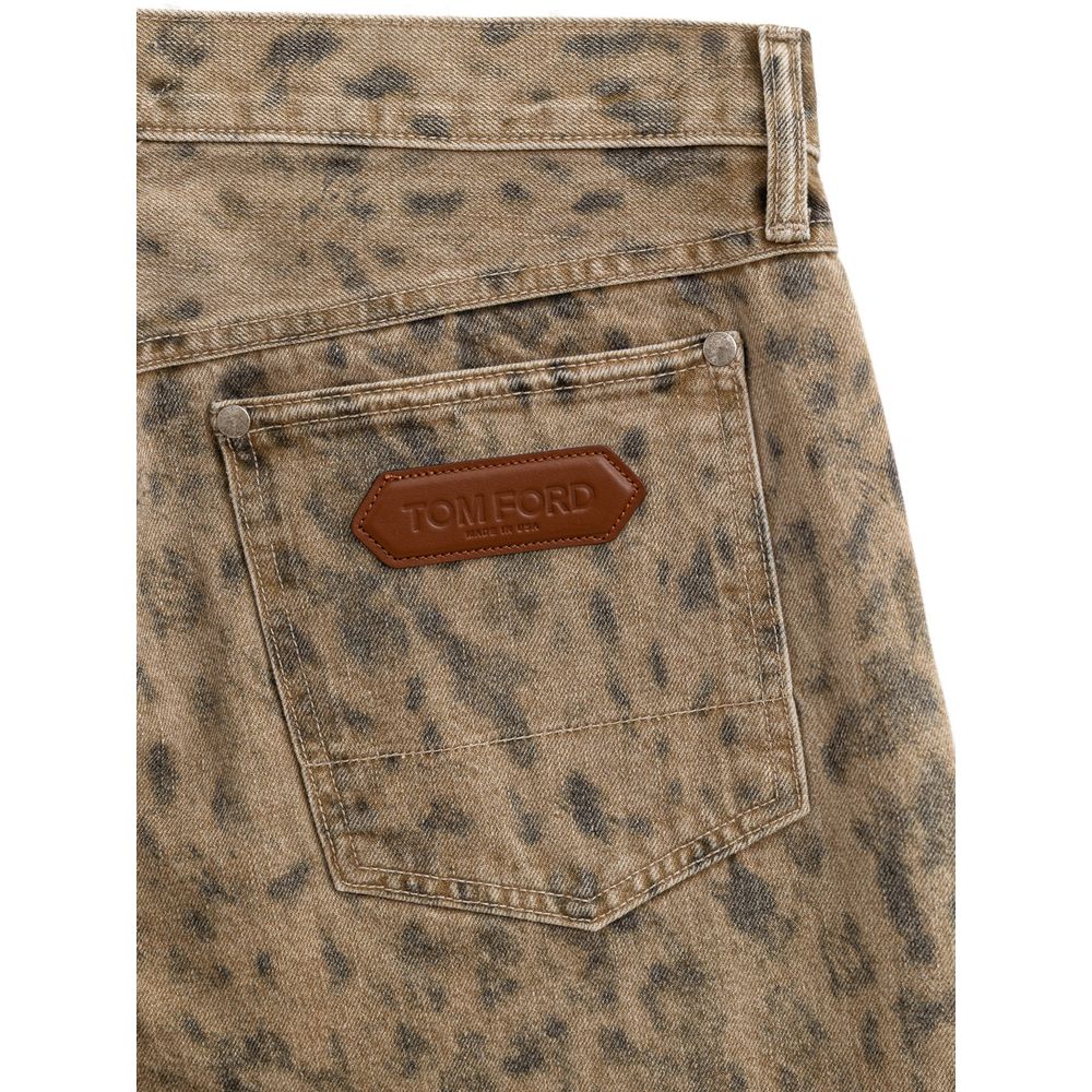 Tom Ford Beige Cotton Tapered Jeans