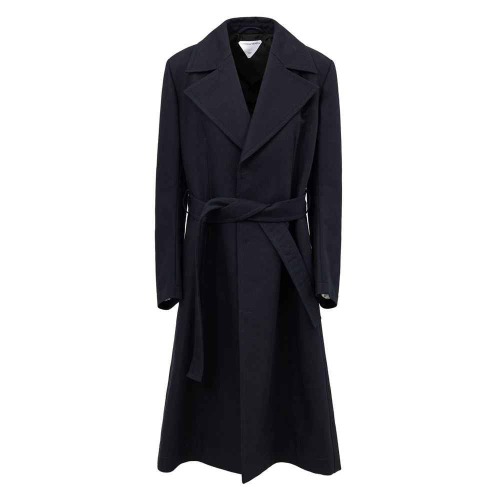 Bottega Veneta Blue Cotton Trench Coat