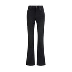 Balenciaga Black Cotton Bootcut Jeans