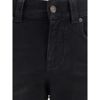 Balenciaga Black Cotton Bootcut Jeans