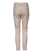 Elisabetta Franchi Beige High Waist Tapered Pants