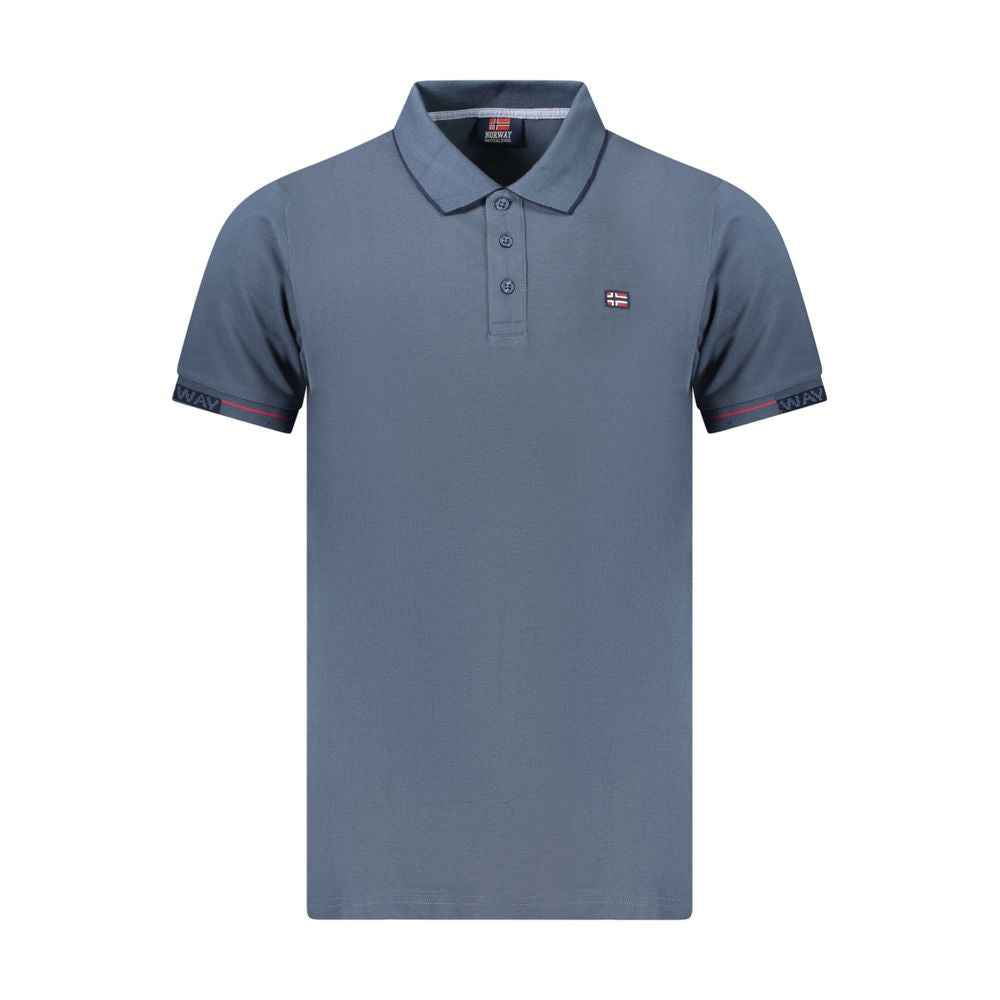 Norway 1963 Blue Cotton Men Polo Shirt