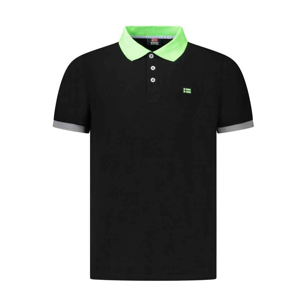 Norway 1963 Black Cotton Men Polo Shirt
