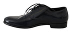 Dolce & Gabbana Blue Leather Polished Dress Derby Shoes