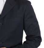 Romeo Gigli Two Piece 3 Button Cotton Blue Solid Suit