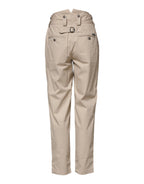 Dolce & Gabbana Beige Cotton High Waisted Pants