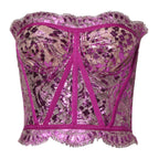Dolce & Gabbana Pink Bustier Sleeveless Corset Blouse Top