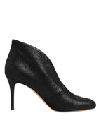 Gianvito Rossi Metallic Black Pump Stiletto Heels Shoes