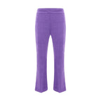 Avenue Montaigne Purple Cotton Casual Pants