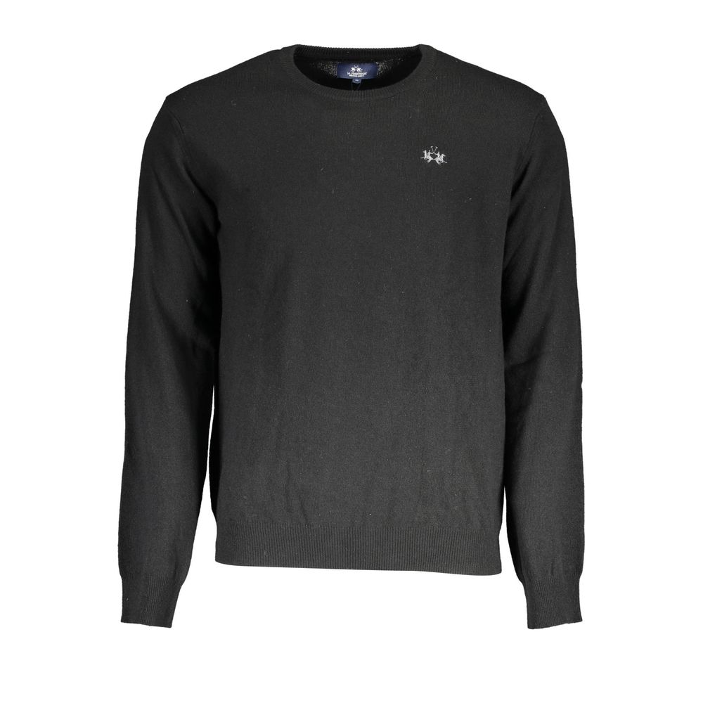 La Martina Black Wool Sweater