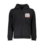 Napapijri Black Cotton Men Sweater with Hood