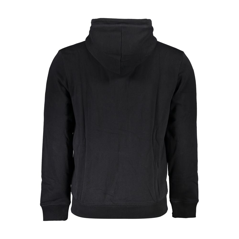 Napapijri Black Cotton Men Sweater with Hood