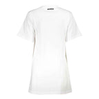 Cavalli Class White Cotton Dress