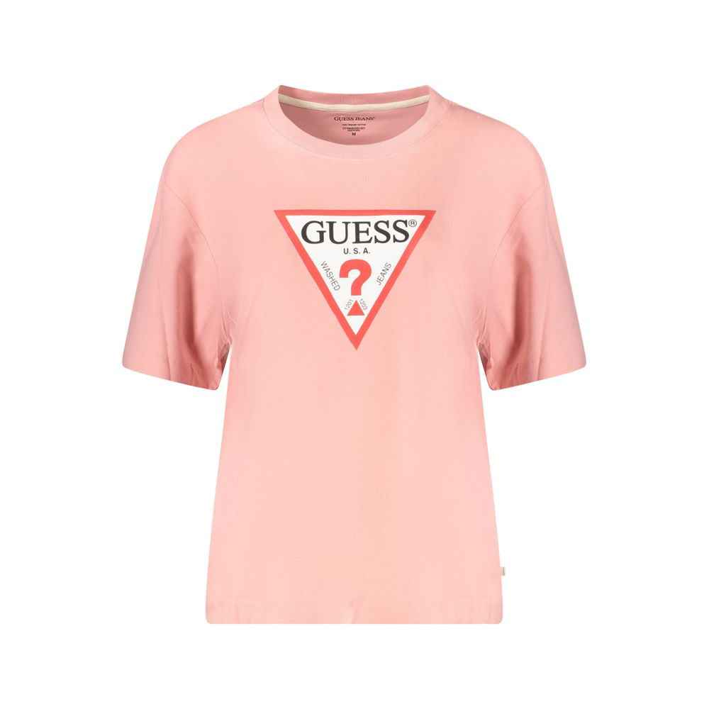 Guess Jeans Pink Cotton Women T-Shirt