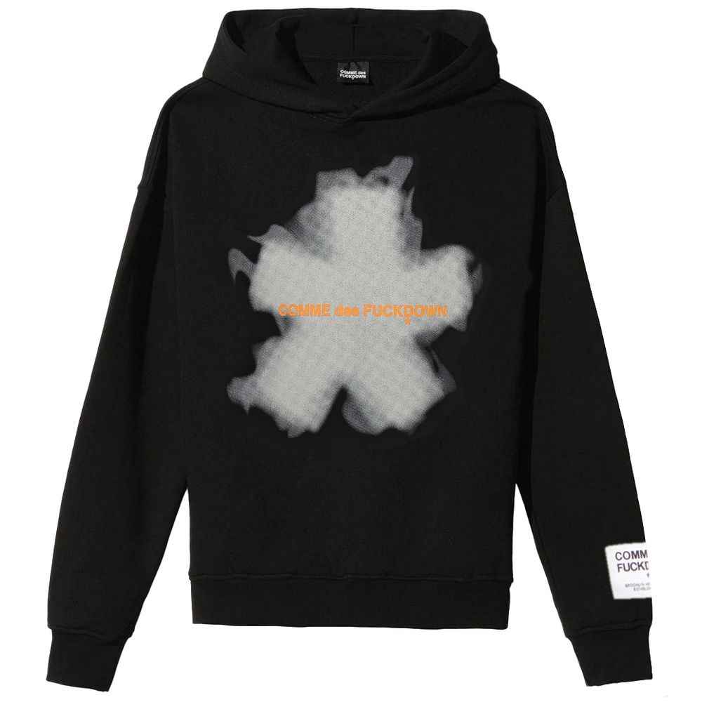 Comme Des Fuckdown Black Cotton Men Hoodie