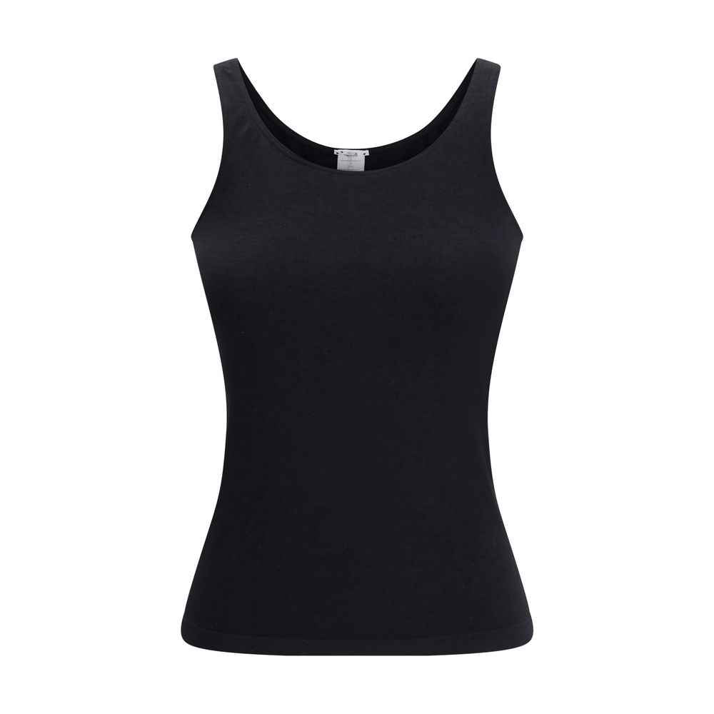 Wolford Black Cotton Sleeveles T-Shirt