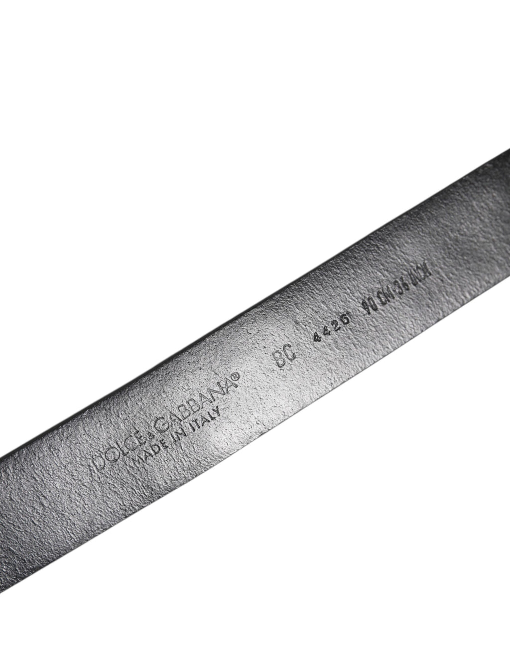 Dolce & Gabbana Black Studded Leather Metal Logo Buckle Belt