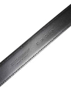 Dolce & Gabbana Black Classic Leather Metal Buckle Belt