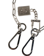 Dolce & Gabbana Silver Tone Metal Chain DG Charm Belt Keychain