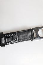 Dolce & Gabbana Black Classic Leather DG Logo Buckle Belt