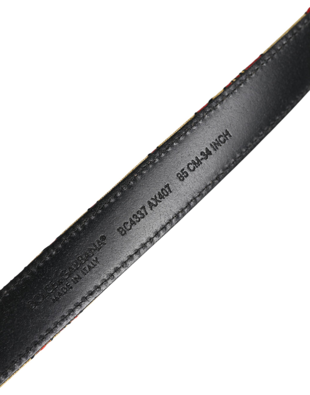 Dolce & Gabbana Gold Floral Jacquard Silver Metal Buckle Belt