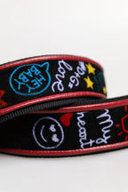 Dolce & Gabbana Black Cotton Printed Women Bag Accessory Shoulder Strap