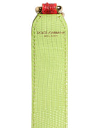 Dolce & Gabbana Red Exotic Leather Handbag Accessory Shoulder Strap