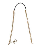 Dolce & Gabbana Brown Leopard Gold Brass Chain Accessory Shoulder Strap