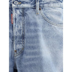 Dsquared² Light Blue Cotton Bermuda Shorts