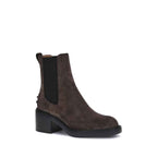 Tod's Brown Calf Leather Bos Taurus Ankle Boots