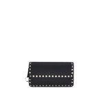 Valentino Garavani Black Calf Leather Bos Taurus Clutch Bag