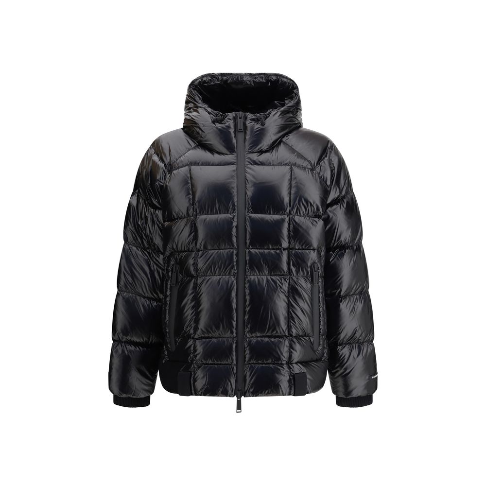 Dsquared² Black Polyamide Full-Length Jacket
