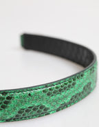 Dolce & Gabbana Black Green Exotic Leather Bag Shoulder Strap