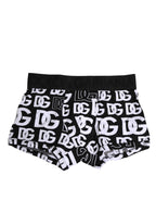 Dolce & Gabbana Black Cotton Logo Regular Men Boxer Underwear